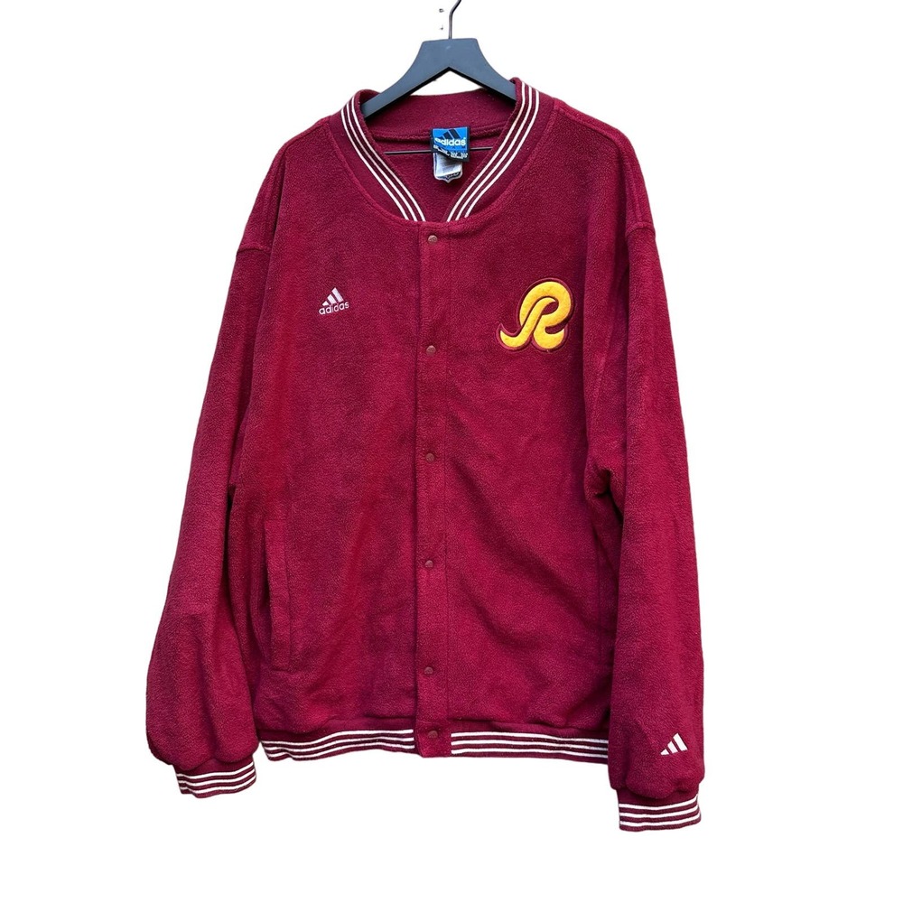 Vintage 90's Adidas Washington RedSkins NFL Fleece Jacket in Burgundy